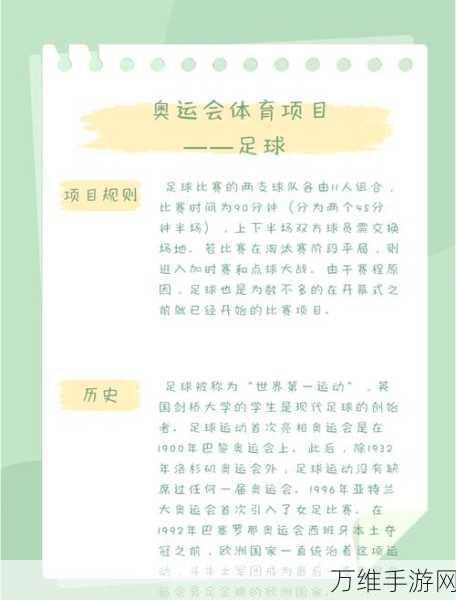 手游资讯，揭秘足球世界杯与奥运足球赛的独特魅力，你更偏爱哪一种？