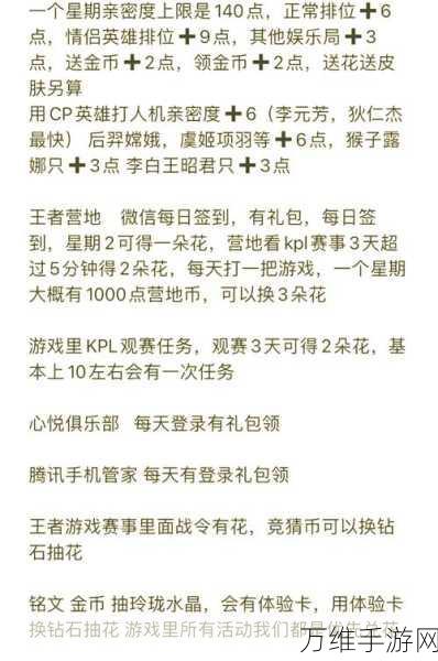 王者荣耀亲密度速刷攻略，揭秘亲密度上限与高效提升技巧