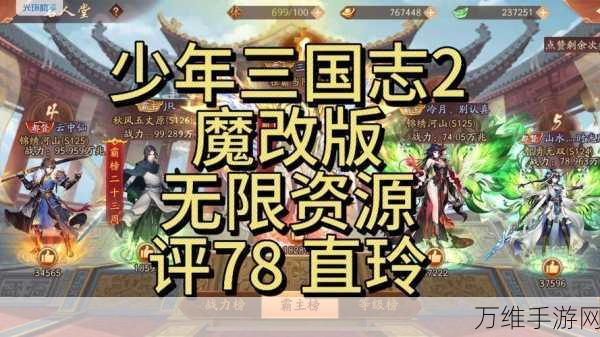 少年三国志满 V 版，三国风云中的策略对决