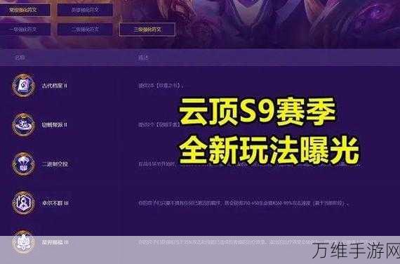 云顶之弈S9赛季更新上线时间全揭秘,新增羁绊与竞技赛制抢先看