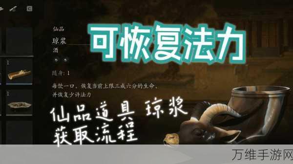 黑神话,悟空琼浆获取攻略大揭秘