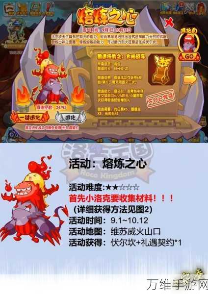 洛克王国熔炼之心深度攻略,解锁熔火试炼,征服炽热之心