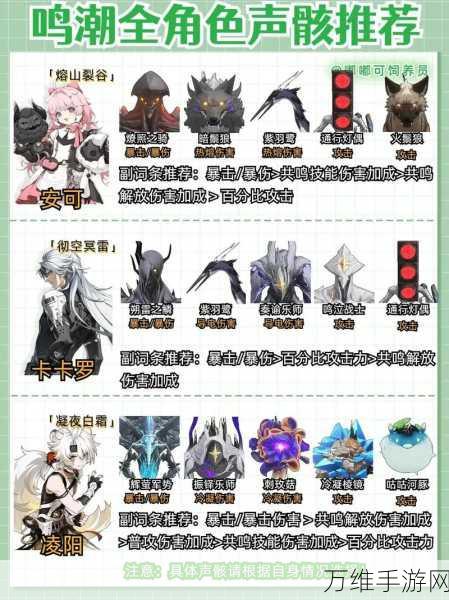 手游攻略,鸣潮秧秧声骸搭配策略全解析