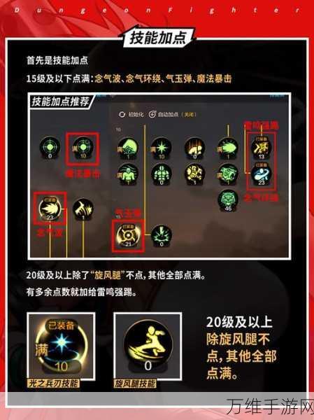 手游气功师巅峰指南,地下城与勇士气功师加点配装全攻略