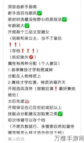 深宫曲晋升秘籍,解锁位份飞速提升之道