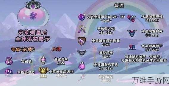 泰拉瑞亚2024最新攻略,揭秘史莱姆皇后掉落宝藏全解析
