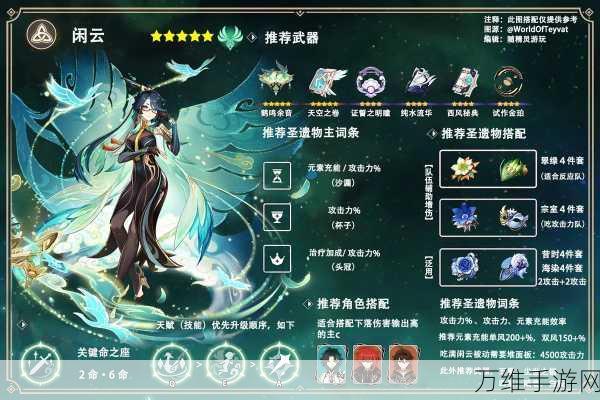 原神闲云角色专属武器搭配攻略,解锁战斗新境界