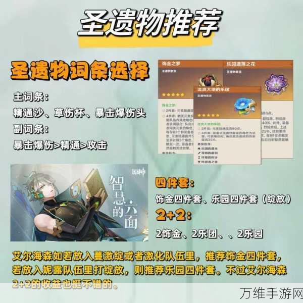 原神艾尔海森武器选择指南,打造最强战斗配置