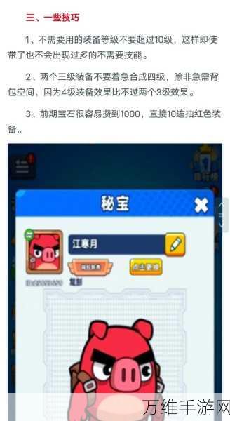 手游攻略,解锁口袋宠物猪顶级装备搭配秘籍