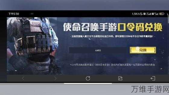 使命召唤手游2024口令码大全及独家赛事爆料