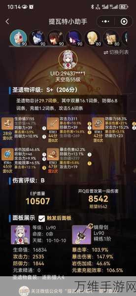 原神诺埃尔萌新圣遗物搭配指南,打造最强辅助坦克!