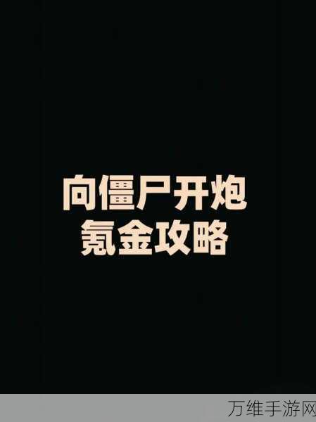 手游攻略秘籍,全面解析向僵尸开炮氪金战术与实战技巧