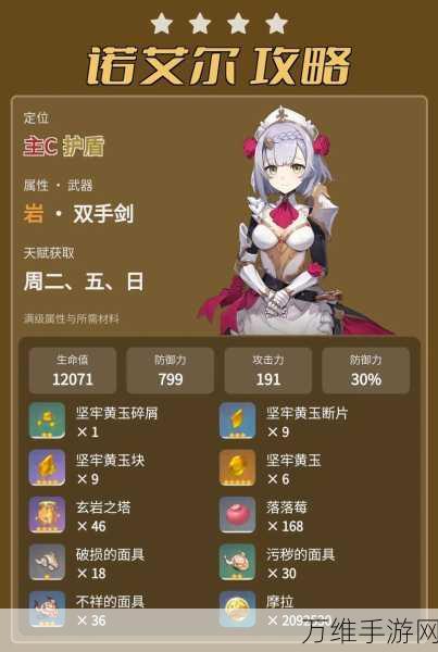 原神诺艾尔武器选择指南，打造最强女仆战士