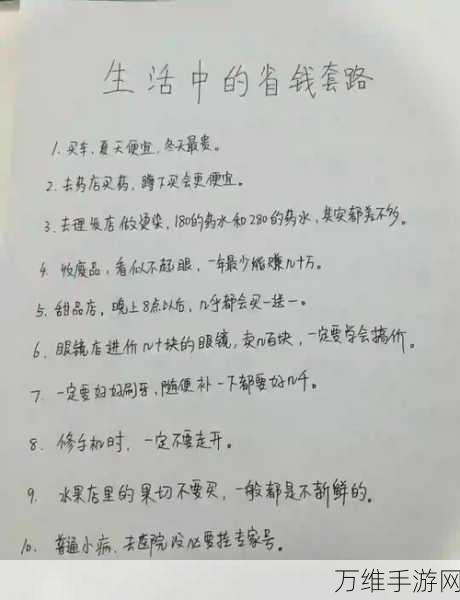 桃源深处有人家，精打细算，解锁省钱秘籍与致富攻略