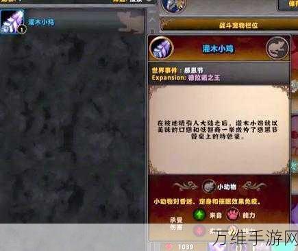 魔兽世界感恩节盛典，限时宠物与珍稀道具获取攻略