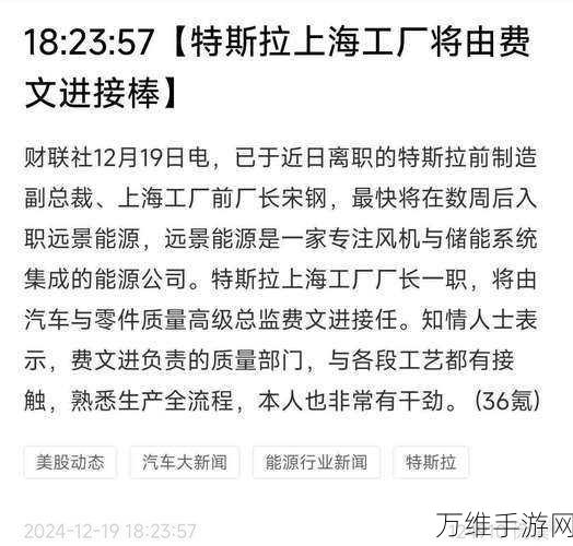 手游圈震动！特斯拉上海超级工厂大佬宋钢离职，或转战手游界？