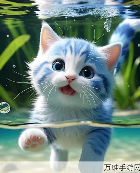 爱捉鱼的猫,萌趣无限的休闲捉鱼之旅