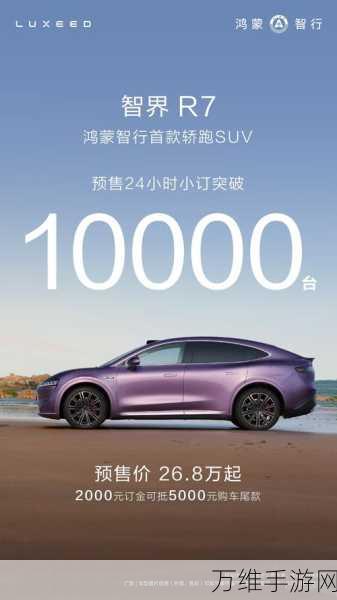 鸿蒙智行R7大定突破2万,新能源汽车市场迎来新挑战,Model Y地位受撼