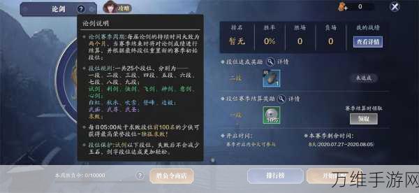 天涯明月刀手游论剑大赛全解析,段位划分与晋升秘籍