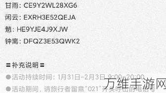原神2024年最新兑换码全揭秘,独家汇总与获取攻略