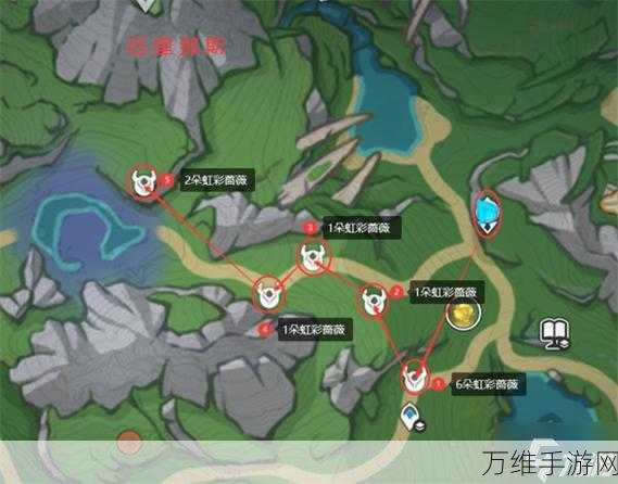 原神虹彩蔷薇采集路线图-原神虹彩蔷薇在哪刷