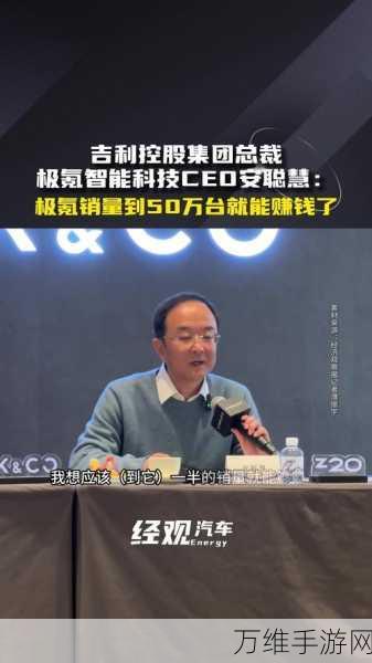 极氪雄心，安聪慧豪言50万台销量即步入盈利，揭秘极氪背后的市场布局