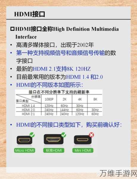 HDMI接口故障排查，手游外接大屏必备技能大揭秘